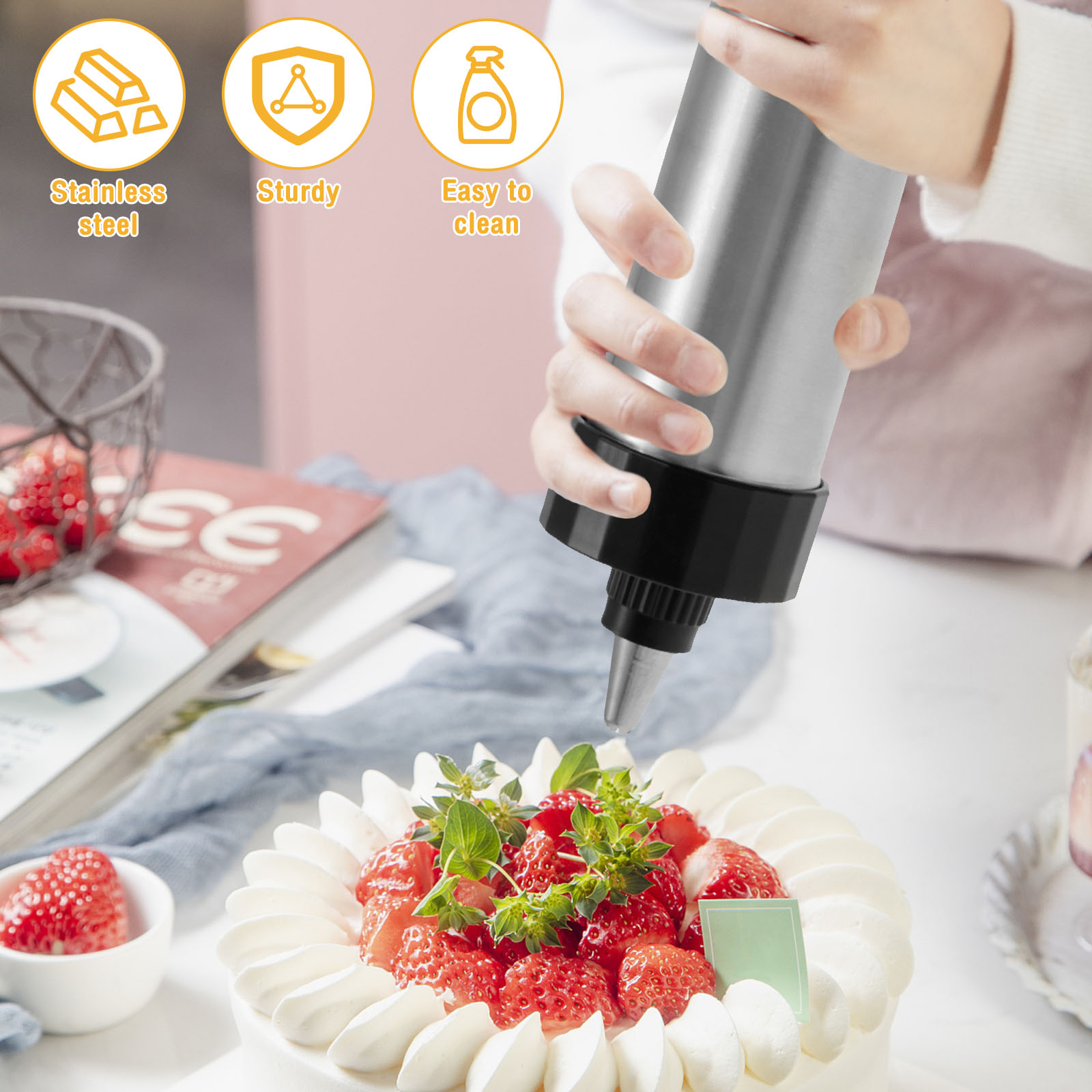 Alat Pembuat Kue Kering Manual - Churros Maker Gun ulasan dan harga