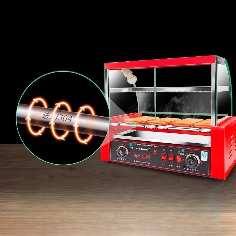 Mesin pemanggang sosis komersi - Hot Dog Press ulasan dan harga