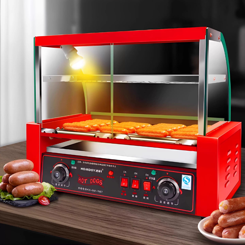 Mesin pemanggang sosis komersi - Hot Dog Press ulasan dan harga
