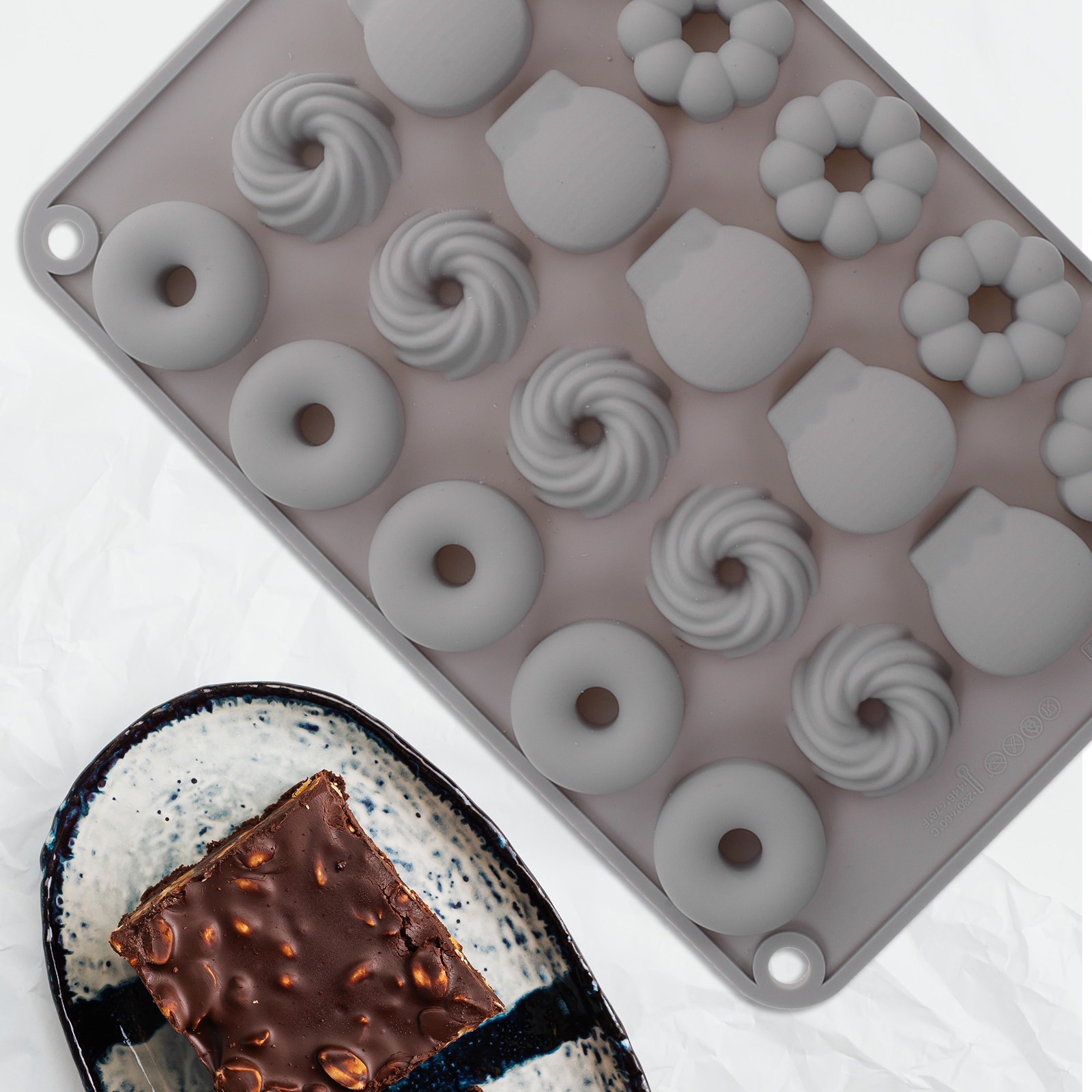 Cetakan Donat Cokelat Mini, Ba - Donut Mold Silicone ulasan dan harga